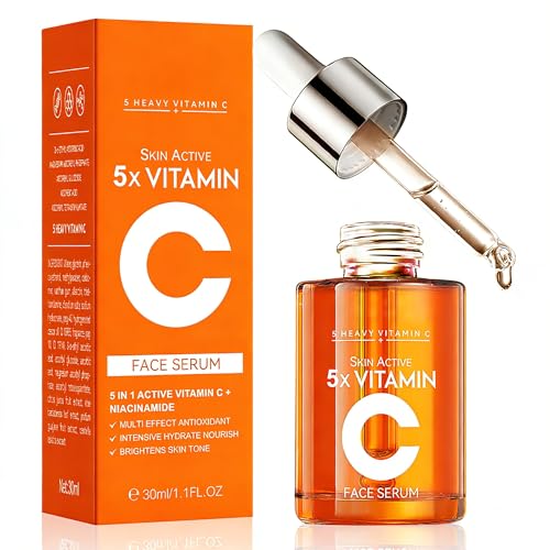 Vitamin C Facial Serum 20% with Hyaluronic Acid & Niacinamide ? Anti-Aging Formula to Boost Collagen, Hydrate and Plump Skin, For All Skin Types ? 1 Fl Oz