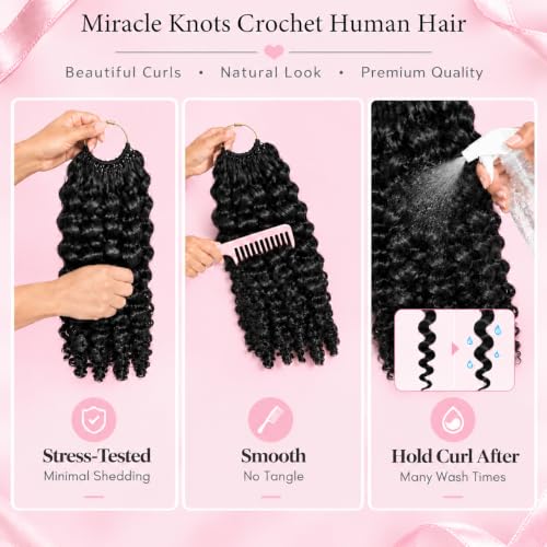 Miracle Knots Crochet Human Hair, 100g Burmese Curly Hair