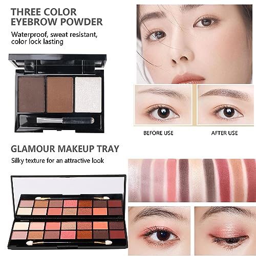 All-in-One Makeup Kit with 28 Eyeshadow, 20 Brushes & Storage Bag