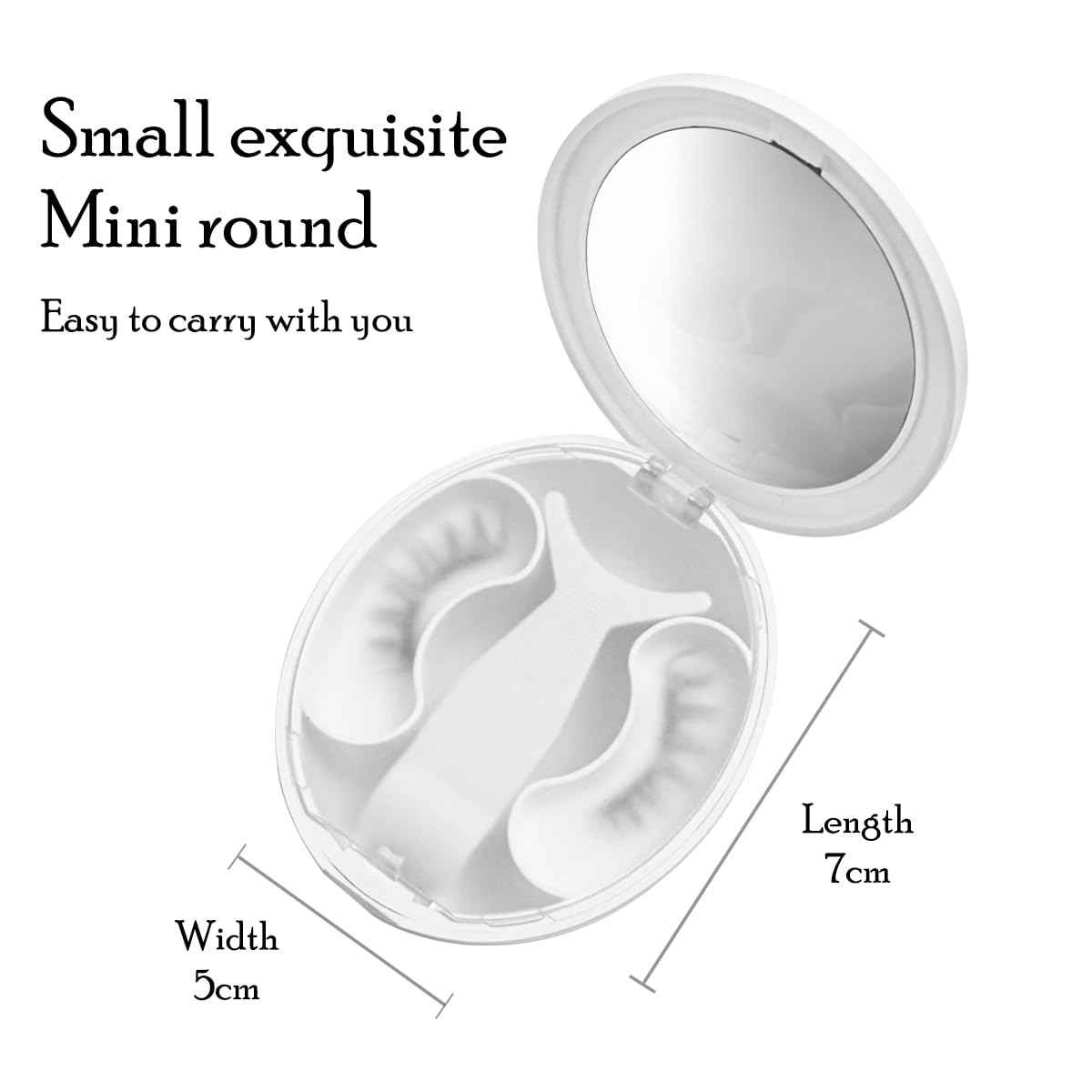 Soft Magnetic False Eyelashes, Reusable, Natural Look, No Glue Required, with Portable Storage Case, Black