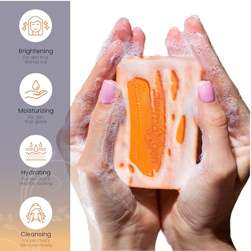 Kojic Acid Soap Bar for Dark Spots, Hyperpigmentation and Uneven Tone with Vitamin C, Arbutin, & Glutathione | Face & Body Wash for Radiant, Glowing Skin for Women and Men | 2 Pack(140g x 2)