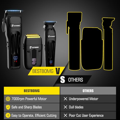 BESTBOMG Professional Hair Clippers & Trimmer Set BS-808A