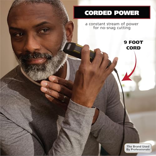 Wahl Edge Pro Bump Free Corded Beard Trimmer for Men Touch Up Trimmer & Grooming Detailer Kit ? Perfect for Edging Beards, Mustaches, Hair, & Stubble, ? Model 9686-300