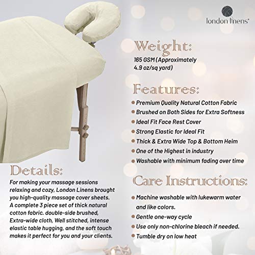 Extra Thick Massage Table Sheets Set 3pc - 100% Cotton