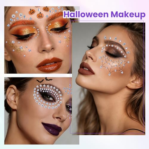 Face Gems Self-Adhesive Rhinestones, 1965pcs Holographic