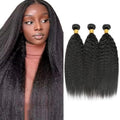 #1B Yaki Straight Human Hair Bundles 20 22 24 Inch