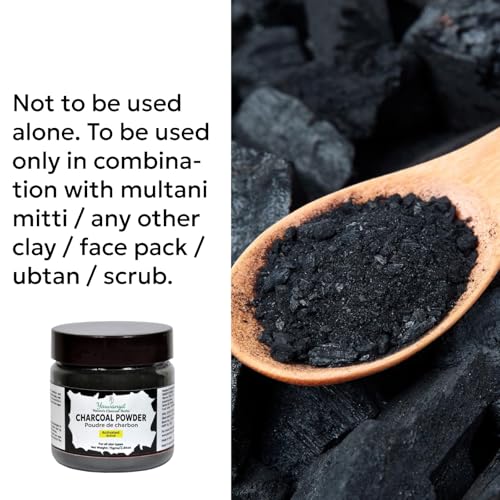 Yauvanya Activated Charcoal Powder, 75 gms, Face Mask, Skin Detox, Vegan