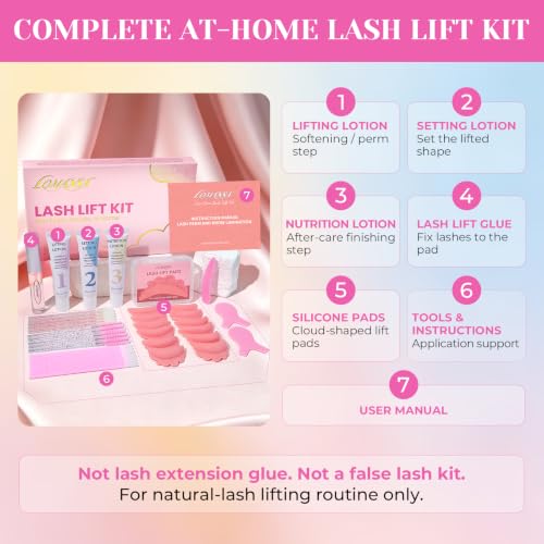 Lash Lift Kit At-Home | Open-Eye DIY Eyelash Perm with Silicone Pads