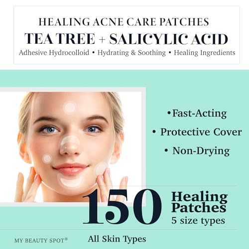 My Beauty Spot Pimple Patches XL Spot Coverage Large Body Hydrocolloid Acne Patches Variety Pack 150 Pcs with Tea Tree Extra & Salicylic Acid