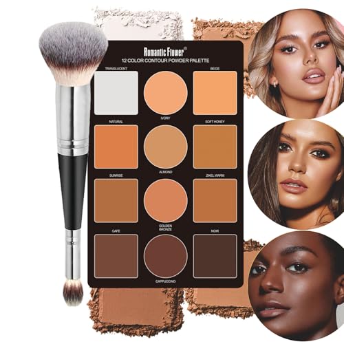 Joyeee 12-Color Contour Palette with Brush - All Skin Tones