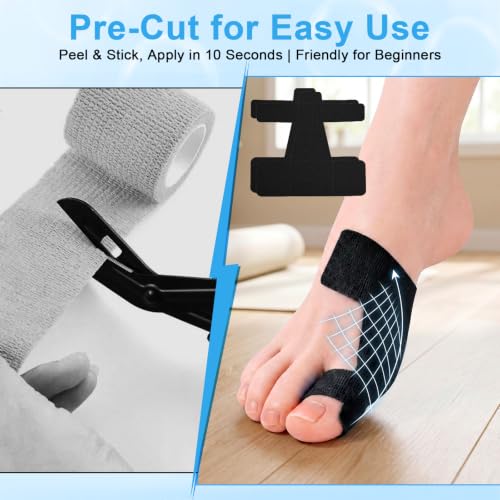 Bunion Corrector Tape for Big Toe - Ultra-Thin, Pre-Cut, Shoe-Friendly (20PCS)