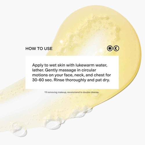 CLEARSTEM - GENTLECLEAN Vitamin C Infused Calming Wash - Facial Cleanser, Makeup Remover - Goldenseal + Green Tea - Facial Skin Care Products - Gluten Free, Cruelty Free - 6 fl oz / 207ml