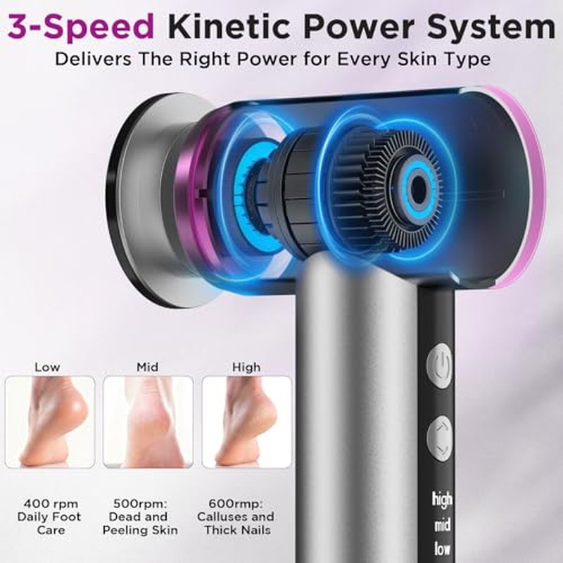 Electric Foot Callus Remover with Nano Glass Heads