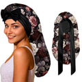 Adjustable Double Layer Satin Hair Bonnet for Long Hair