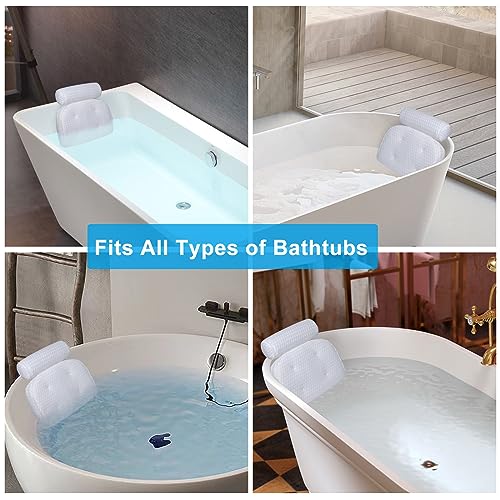 Bath Pillow for Tub with Neck & Back Support