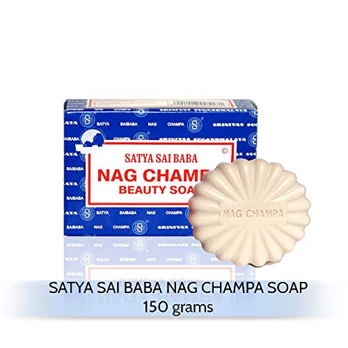 Satya Nag Champa: Sai Baba Natural Soap, Large, 150 g, 5 oz, 4 Piece