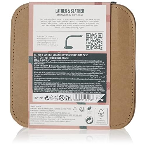 The Body Shop Lather & Slather Strawberry Body Care Gift Set, for Normal Skin