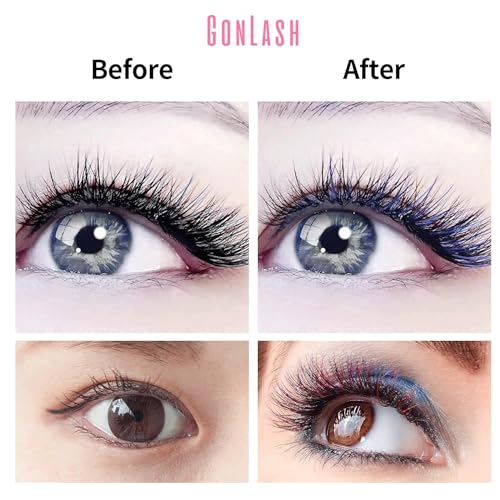 MAGAL FEATHER ICE 1418 Eyelash Extensions 0.07 C D D+ Curl 14-18mm Colored Lash Extensions Individual Lashes Volume Lash Professional Eyelashes Extension Tray (White)(D+_1418 Mixed)