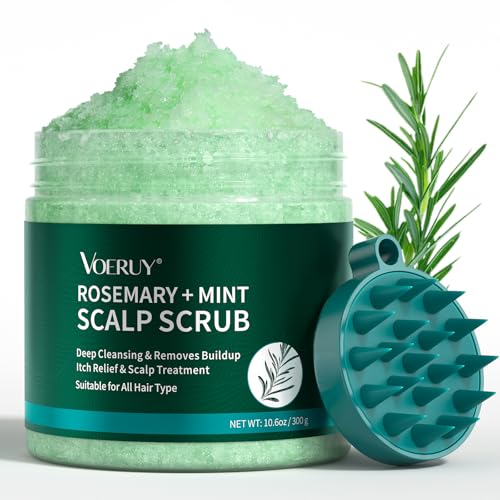 Rosemary Scalp Scrub with Silicone Massager, 10.6oz