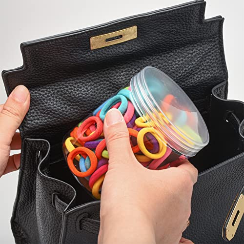 100 Pcs Baby Hair Ties, Seamless Cotton Toddler Hair Ties for Girls and Kids, Multicolor Small Soft Hair Elastics Ponytail Holders(10Colors)