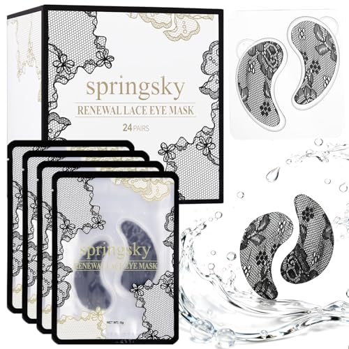 Under Eye Patches,Lace Eye Mask for Puffy Eyes and Dark Circles,Collagen Skin Care Products,Hydrating,Smoothing,Anti-Aging Eye Patch for Under Eye Bags£¨24 Pairs£©