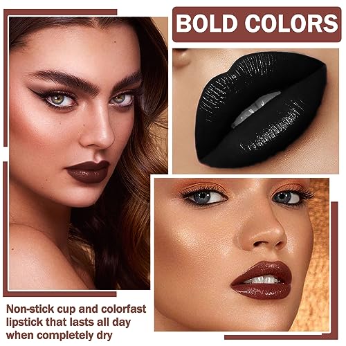 3-in-1 Black Velvet Lipstick Set with Liner & Gloss