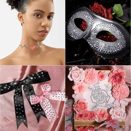 FANDAMEI Silver Rhinestones, 15000 PCS Resin Rhinestone, Non Hotfix Gems for Crafting, Flatback Rhinestones for Crafting, Clear Rhinestone for Nails, Mixed Sizes 2/3/4/5/6mm