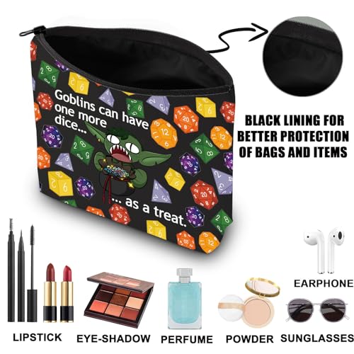 JNIAP Waterproof Makeup Bag for RPG Gamers - Dice Game Gift Pouch