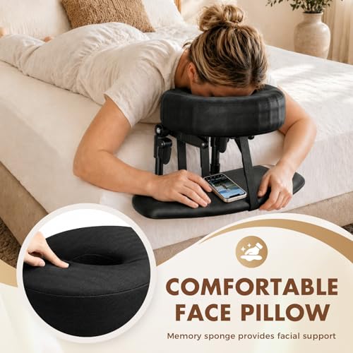 Adjustable Massage Headrest for Bed with Memory Foam Pillow