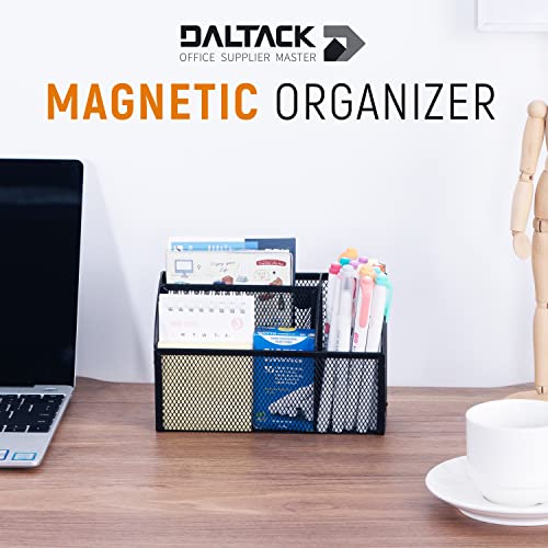 Magnetic Pencil Holder with 6 Strong Magnets – Black Mesh Organizer