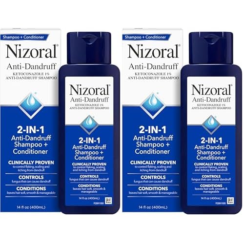 Nizoral 2-in-1 Anti Dandruff Shampoo and Conditioner,14 Fl Oz,1% Ketoconazole,(Pack of 2)