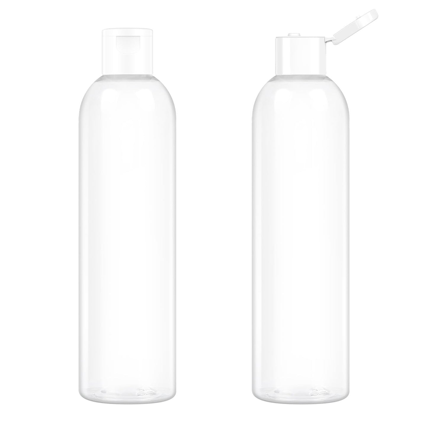 Neendohome 2 Pack 8 oz Travel Squeeze Bottles with Flip Caps Refillable Empty Plastic Containers for Toiletries Shampoo Lotions Oils
