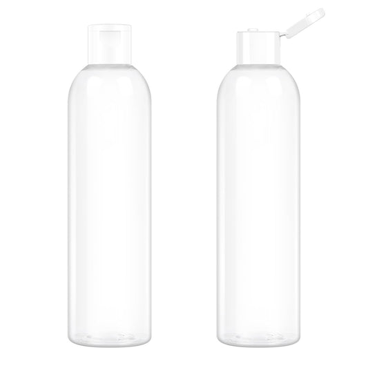 Neendohome 2 Pack 8 oz Travel Squeeze Bottles with Flip Caps Refillable Empty Plastic Containers for Toiletries Shampoo Lotions Oils