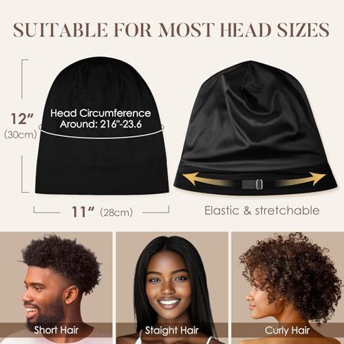 Mulberry Silk Sleep Bonnet for Hair Protection - Adjustable