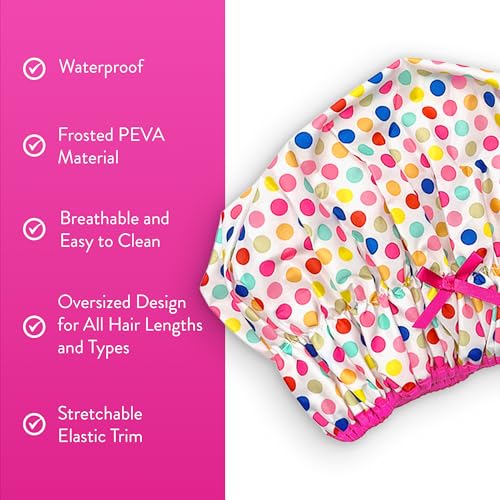 Betty Dain Oversized Waterproof Shower Cap with PEVA Lining
