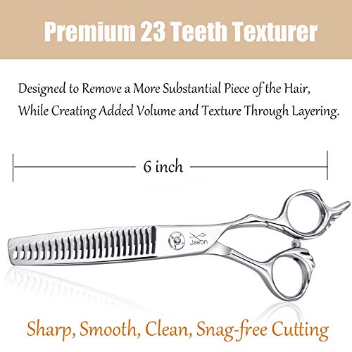 JASON 6" Professional Texturizing Scissors 23-Teeth Hair Shears