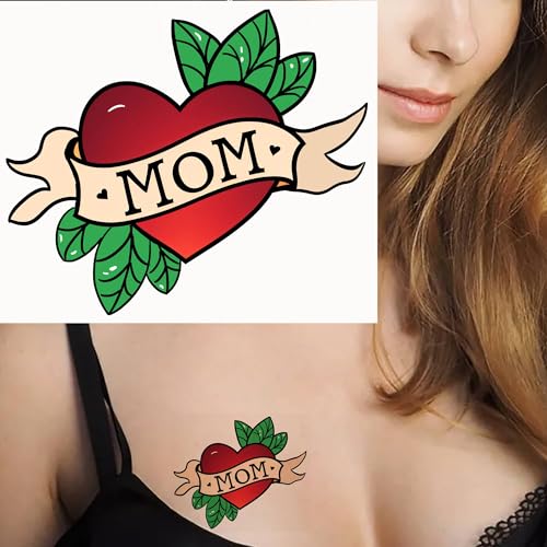 Rose Temporary Tattoos 6 Sheet Pack - Waterproof, 3-5 Days