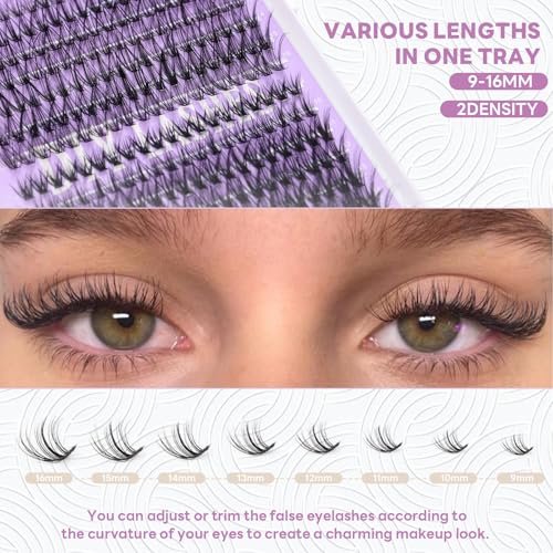 Lash Clusters Kit 320Pcs Wispy Natural Eyelash Extension 9-16MM