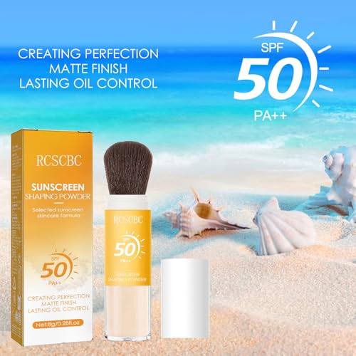 Powder Sunscreen SPF 50 Brush for Face & Scalp
