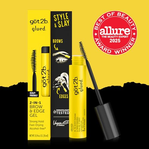 Got2b Glued 2-in-1 Brow & Edge Gel - Strong Hold, Clear