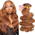 Brown Body Wave Hair Extensions - 3 Bundles of Unprocessed Virgin Human Hair, 20-24 Inch
