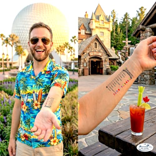 EPCOT Drinking Around the World Tattoo Tracker - 2-Pack