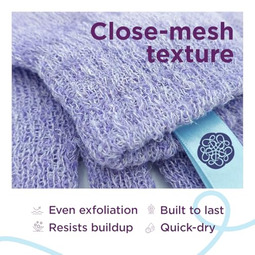 LoveBeing Exfoliating Gloves, 2 Pair Body Scrubber for Shower