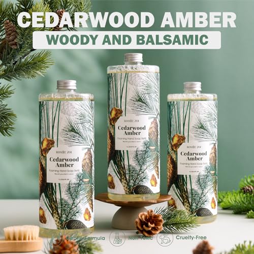 ROMIIE ZOI Cedarwood Foaming Hand Soap Refills - 3-Pack, 33.8 Fl Oz