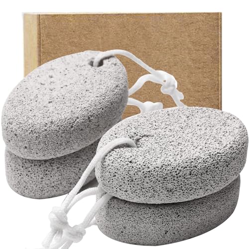 Borogo Natural Volcanic Pumice Stone Foot Callus Remover (4 Pack)