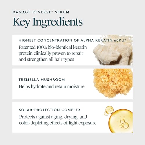 VIRTUE Recovery Hair Serum - Repair & Damage Reversal, 1.7 Fl Oz