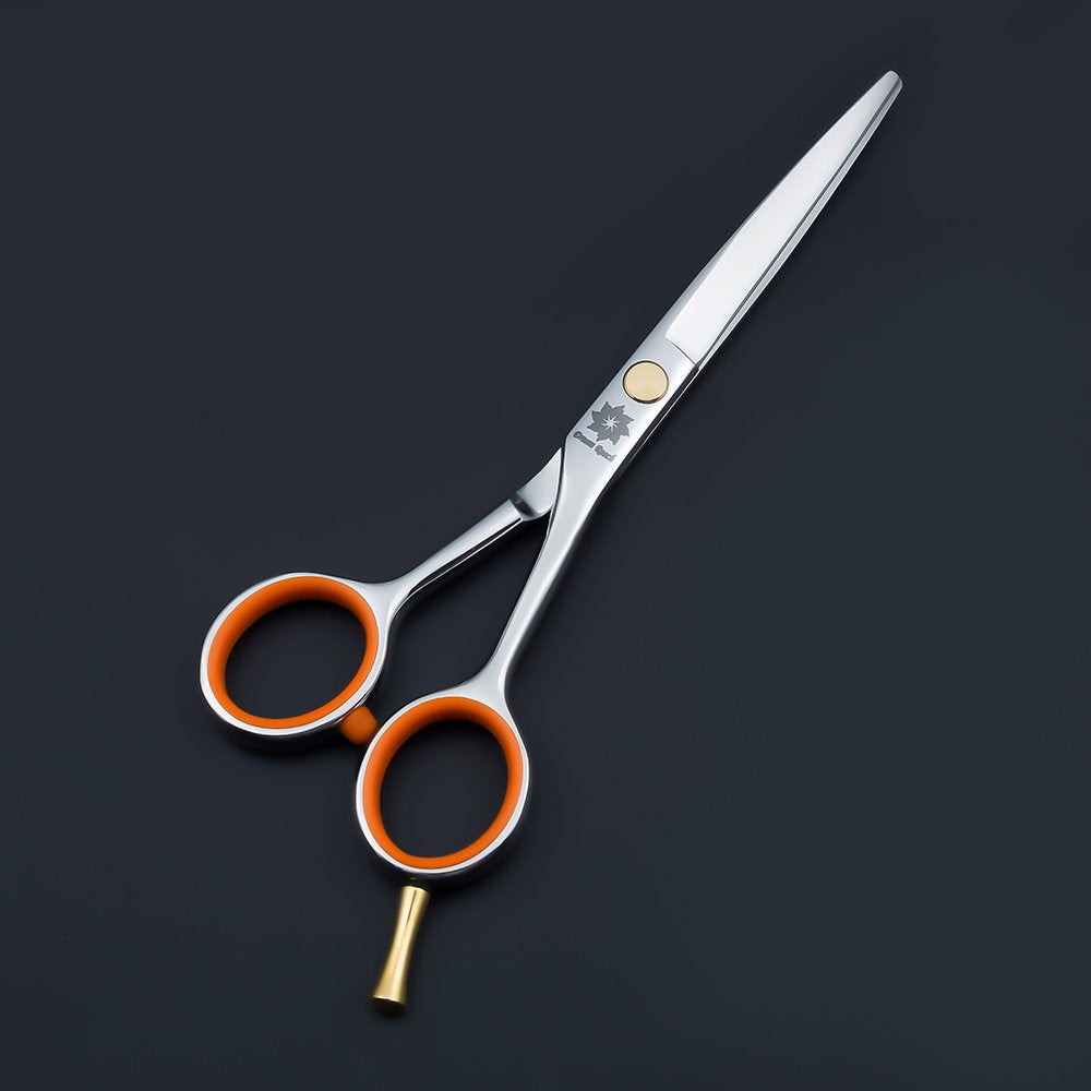 Professional Razor Edge Hair Cutting/Trimming Scissors/Shears - 5.5" Men's Beard & Mustache Scissors with Detachable Finger Inserts