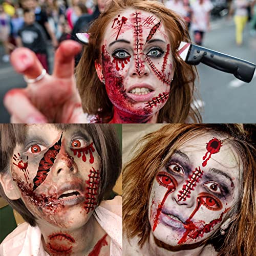 215+ PCS 3D Fake Scars Tattoo Temporary Halloween Makeup Kit