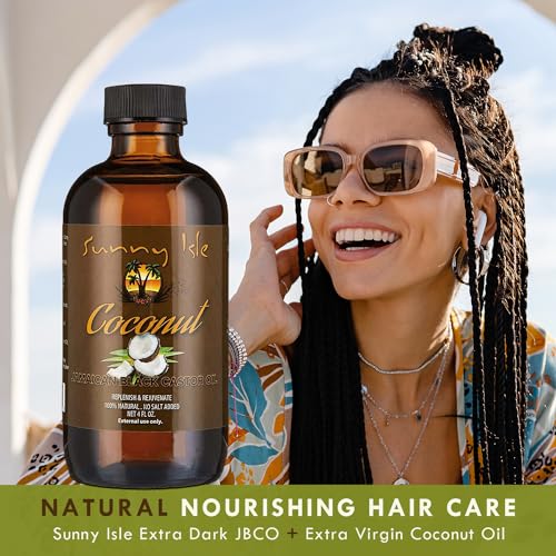 Sunny Isle Jamaican Black Castor Oil & Coconut Oil 4oz - Natural Hair & Skin Moisturizer