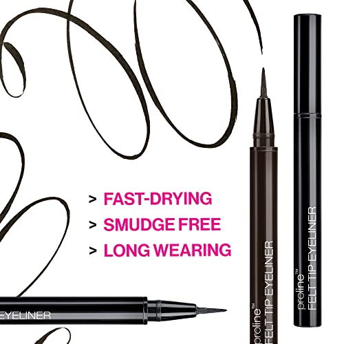wet n wild Proline Dark Brown Felt Tip Eyeliner (Pack of 3)
